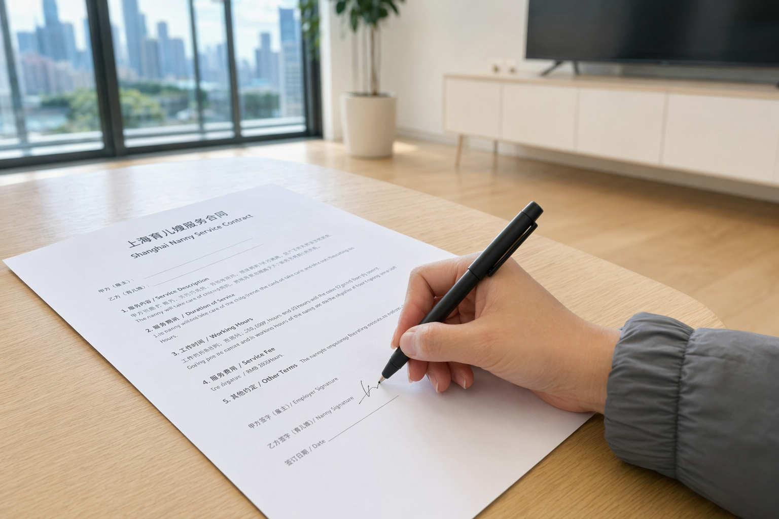 Should a Shanghai Nanny Contract Be in Chinese or English?